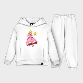 Детский костюм хлопок Oversize с принтом Princess SB в Тюмени,  |  | gold | mario | mashroom | princess | princess peach | super | toad | video game | видео игра | гриб | золотой | марио | супер | тоад