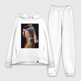 Женский костюм хлопок Oversize с принтом Ян Вермеер, Девушка с жемчужной сережкой в Тюмени,  |  | барокко | живопись | картина | портрет | реализм