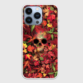 Чехол для iPhone 13 Pro с принтом Осенний череп в Тюмени,  |  | halloween | клен | кленовые | листья | осень | скелет | хеллоуин | череп