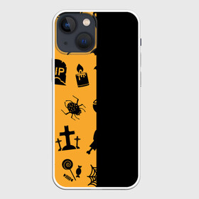 Чехол для iPhone 13 mini с принтом ЧЕРНО ОРАНЖЕВЫЙ ХЭЛЛОУИН в Тюмени,  |  | halloween | haloween | pumpkin | тыква | хеллоин | хеллоуин | хелоин | хелоуин | хэллоин | хэллоуин | хэлоин | хэлоуин