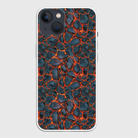 Чехол для iPhone 13 с принтом неоновая лава в Тюмени,  |  | вулкан | лава | неон | паттерн | поверхность | сила | супермен | текстура | энергия