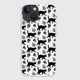 Чехол для iPhone 13 mini с принтом Patern Halloween 1 в Тюмени,  |  | Тематика изображения на принте: 31 | bones | holiday | skull | spider | witches