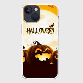 Чехол для iPhone 13 mini с принтом HALLOWEEN   ХЭЛЛОУИН (ТЫКВЫ). в Тюмени,  |  | Тематика изображения на принте: bones | ghost | halloween | pumpkin | skull | кости | летучие мыши | приведение | призрак | скелет | тыква | хеллоуин | хоррор | хэллоуин
