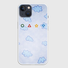 Чехол для iPhone 13 с принтом Ojingeo geim   Облака в Тюмени,  |  | game | korea | netflix | ojingeo | ojingeo geim | squid | squid game | игра в кальмара | кальмар | корея | облака | фигуры