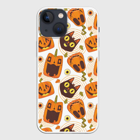 Чехол для iPhone 13 mini с принтом Patern Halloween 10 в Тюмени,  |  | Тематика изображения на принте: 31 | bones | holiday | skull | spider | witches