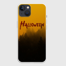 Чехол для iPhone 13 с принтом НОЧНОЙ ЛЕС В ХЕЛЛОУИН   FOREST HALLOWEEN BATS в Тюмени,  |  | bats | bones | forest | ghost | halloween | pumpkin | skull | кости | лес | летучие мыши | приведение | призрак | скелет | тыква | хеллоуин | хоррор | хэллоуин