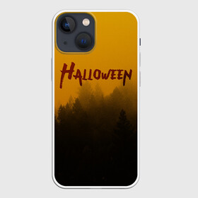 Чехол для iPhone 13 mini с принтом НОЧНОЙ ЛЕС В ХЕЛЛОУИН   FOREST HALLOWEEN BATS в Тюмени,  |  | bats | bones | forest | ghost | halloween | pumpkin | skull | кости | лес | летучие мыши | приведение | призрак | скелет | тыква | хеллоуин | хоррор | хэллоуин