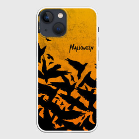 Чехол для iPhone 13 mini с принтом ВОРОНЫ ХЕЛЛОУИН   CROWS HALLOWEEN в Тюмени,  |  | bats | bones | crow | ghost | halloween | pumpkin | skull | вороны | кости | летучие мыши | приведение | призрак | скелет | тыква | хеллоуин | хоррор | хэллоуин