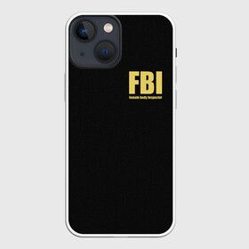 Чехол для iPhone 13 mini с принтом FBI. Female Body Inspector. в Тюмени,  |  | body | fbi | female | inspector | фбр