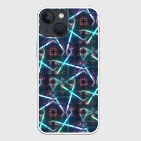 Чехол для iPhone 13 mini с принтом неоновый панк в Тюмени,  |  | гонки | кибер | лазер | луч | неон | панк | спорт | фантастика | цепь