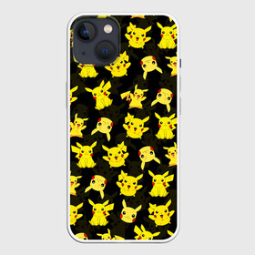 Чехол для iPhone 13 с принтом ПИКАЧУ ПАТТЕРН   PIKA PIKACHU в Тюмени,  |  | flash | pika | pika pika | pikachu | pokemon | аниме | детектив пикачу | молнии | пика | пикачу | покемон