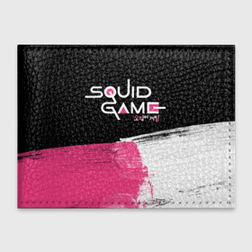 Обложка для студенческого билета с принтом SQUID GAME (LOGO) в Тюмени, натуральная кожа | Размер: 11*8 см; Печать на всей внешней стороне | squid game | игра | игра в кальмара | кальмар | сериал