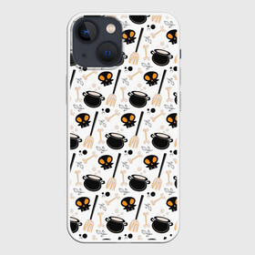 Чехол для iPhone 13 mini с принтом Patern Halloween 14 в Тюмени,  |  | 31 | bones | holiday | skull | spider | witches