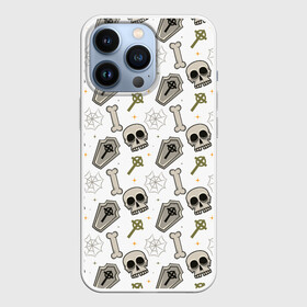 Чехол для iPhone 13 Pro с принтом Patern Halloween 18 в Тюмени,  |  | 31 | bones | holiday | skull | spider | witches