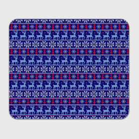 Прямоугольный коврик для мышки с принтом Very merry christmas and happy new year в Тюмени, натуральный каучук | размер 230 х 185 мм; запечатка лицевой стороны | вязание | новый год | олень | рождество | снежинка