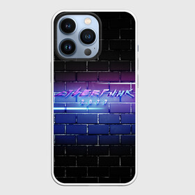 Чехол для iPhone 13 Pro с принтом Cyberpunk 2077 | Neon в Тюмени,  |  | 2077 | cyberpunk | cyberpunk 2077 | neon | nofun | кирпич | надпись | надпись на стене