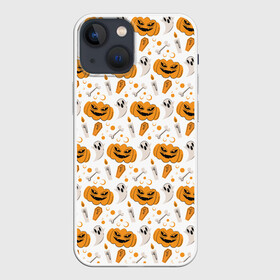 Чехол для iPhone 13 mini с принтом Patern Halloween 22 в Тюмени,  |  | 31 | bones | holiday | skull | spider | witches