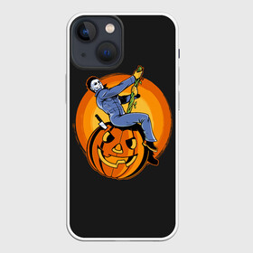 Чехол для iPhone 13 mini с принтом Тыква шар. Майкл в Тюмени,  |  | ball | halloween | jack | killer | knife | lamp | michael | myers | mystic | pumpkin | джека | лампа | майерс | майкл | мистика | нож | светильник | тыква | хэллоуин | шар