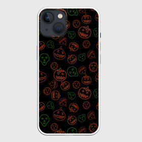Чехол для iPhone 13 с принтом Хэллоуин  тыквы и корона в Тюмени,  |  | alien | black | contours | coronavirus | covid | funny | ghost | green | halloween | horror | monster | orange | pumpkins | scary | skull | жуть | забавно | зеленый | инопланетянин | ковид | контуры | коронавирус | монстр | оранжевый | привидение | страшн