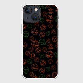 Чехол для iPhone 13 mini с принтом Хэллоуин  тыквы и корона в Тюмени,  |  | alien | black | contours | coronavirus | covid | funny | ghost | green | halloween | horror | monster | orange | pumpkins | scary | skull | жуть | забавно | зеленый | инопланетянин | ковид | контуры | коронавирус | монстр | оранжевый | привидение | страшн