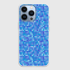 Чехол для iPhone 13 Pro с принтом Голубая пиксель абстракция в Тюмени,  |  | pixel | pixel art | абстракция | пиксели | пиксель арт | пиксельный | синий