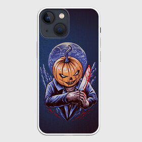 Чехол для iPhone 13 mini с принтом Хэллоуинская ночь в Тюмени,  |  | halloween | арт | графика | мистика | праздник | тыква | ужасы | хэллоуин