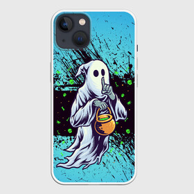 Чехол для iPhone 13 с принтом Привидение в Тюмени,  |  | halloween | арт | графика | мистика | праздник | тыква | ужасы | хэллоуин