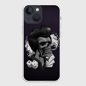 Чехол для iPhone 13 mini с принтом Элвис жив в Тюмени,  |  | halloween | арт | графика | зомби | мистика | праздник | ужасы | хэллоуин | череп