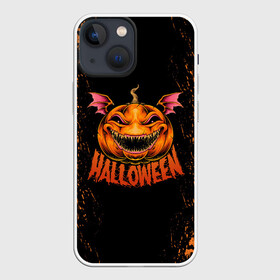 Чехол для iPhone 13 mini с принтом ВЕСЕЛАЯ ТЫКВА | ХЭЛЛОУИН в Тюмени,  |  | Тематика изображения на принте: halloween | haloween | pumpkin | smile pumpkin | веселая тыква | тыква | хеллоин | хеллоуин | хелоин | хелоуин | хэллоин | хэллоуин | хэлоин | хэлоуин