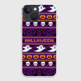 Чехол для iPhone 13 mini с принтом Хэллоуинский Свитер в Тюмени,  |  | america | halloween | usa | америка | приведения | свитер | тыква | тыква улыбается | тьма | ужас | хелловин | хеллоуин | хэллоуин | череп | черный кот