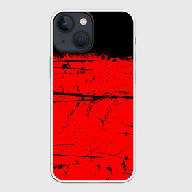 Чехол для iPhone 13 mini с принтом КРАСНЫЙ ГРАНЖ | RED GRUNGE в Тюмени,  |  | Тематика изображения на принте: grunge | red | брызги | брызги краски | гранж | краска | краска и ничего лишнего | красная краска | красный | пятна | разводы | черно красный