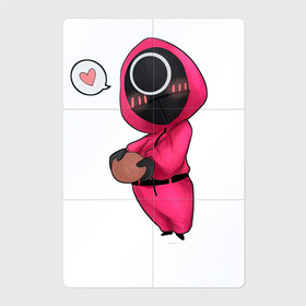 Магнитный плакат 2Х3 с принтом Игра в кальмара - милая девушка в Тюмени, Полимерный материал с магнитным слоем | 6 деталей размером 9*9 см | among us | squid game | выживание | игра в кальмара | кальмар | корейский | корея | хван чжун хо | чо сан