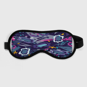 Маска для сна 3D с принтом Фиолетовый паттерн в Тюмени, внешний слой — 100% полиэфир, внутренний слой — 100% хлопок, между ними — поролон |  | космос | паттерн | фиолетовый | футболка | цвета