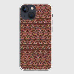 Чехол для iPhone 13 mini с принтом Абстракция из коричневых треугольников в Тюмени,  |  | abstraction | polygons | triangles | абстракция | коричневый | линии | многоугольники | молодежный | треугольники | узор | фигуры