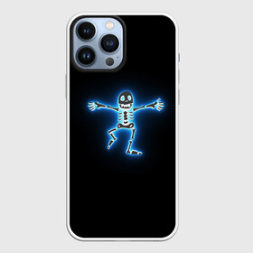 Чехол для iPhone 13 Pro Max с принтом неоновый скелетик в Тюмени,  |  | Тематика изображения на принте: вечеринка | кости | неон | огонь | скелет | ужас | хэллоуин | череп | шабаш