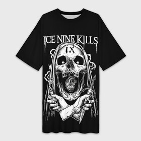 Платье-футболка 3D с принтом Ice Nine Kills, The Silver Scream в Тюмени,  |  | heavy metal | ice nine | ice nine kills | ink | the silver scream | группы | метал | музыка | рок