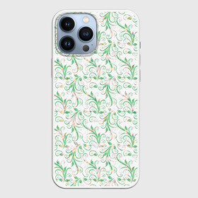 Чехол для iPhone 13 Pro Max с принтом Весенние узоры из листьев в Тюмени,  |  | весна | лето | листья | растения | цветы