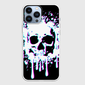 Чехол для iPhone 13 Pro Max с принтом Мерцающий череп в Тюмени,  |  | day of the dead | drops | flowing | halloween | happy halloween | holiday | shimmering skull | splashes | брызги | день мертвых | капли | мерцающий череп | праздник | течет | хэллоуин