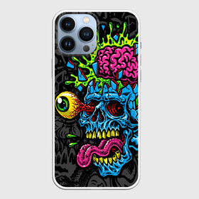 Чехол для iPhone 13 Pro Max с принтом Взрыв мозгов в Тюмени,  |  | blue skull | brain explosion | day of the dead | halloween | happy halloween | holiday | shards | splashes | zombies | брызги | взрыв мозгов | день мертвых | зомби | осколки | праздник | синий череп | хэллоуин