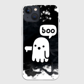 Чехол для iPhone 13 с принтом ХЕЛЛУОИН ПРИВЕДЕНИЕ БУ   HALLOWEEN GHOST BOO в Тюмени,  |  | bats | bones | ghost | halloween | pumpkin | skull | кости | летучие мыши | приведение | призрак | скелет | тыква | хеллоуин | хоррор | хэллоуин