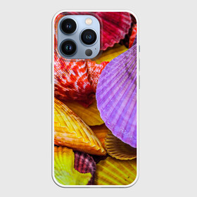 Чехол для iPhone 13 Pro с принтом Разноцветные ракушки  multicolored seashells в Тюмени,  |  | holiday | multicolored seashells | sea | sea house | summer | лагуна | лето | моллюск | море | морская тема | морские обитатели | морские ракушки | морской пляж | океан | отпуск | перламутр | пляж | подводный мир