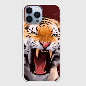 Чехол для iPhone 13 Pro Max с принтом Тигр красавчик сердится в Тюмени,  |  | 2022 | aggressive | angry | fangs | new year | open mouth | predator | tiger | year of the tiger | агрессивный | год тигра | клыки | новый год | открытая пасть | сердитый | тигр | хищник