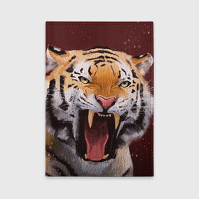 Обложка для автодокументов с принтом Тигр красавчик сердится в Тюмени, натуральная кожа |  размер 19,9*13 см; внутри 4 больших “конверта” для документов и один маленький отдел — туда идеально встанут права | 2022 | aggressive | angry | fangs | new year | open mouth | predator | tiger | year of the tiger | агрессивный | год тигра | клыки | новый год | открытая пасть | сердитый | тигр | хищник
