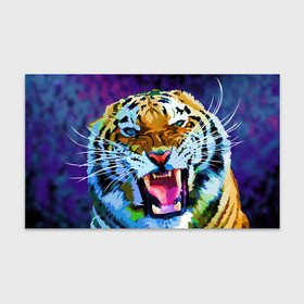 Бумага для упаковки 3D с принтом Рычащий Шархан в Тюмени, пластик и полированная сталь | круглая форма, металлическое крепление в виде кольца | Тематика изображения на принте: 2022 | evil face | growling | new year | pop art | predator | tiger | year of the tiger | год тигра | новый год | поп арт | рычащий | тигр | хищник