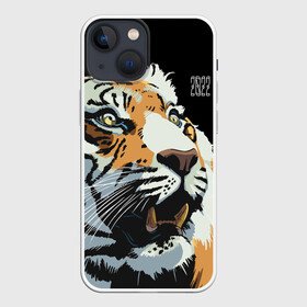 Чехол для iPhone 13 mini с принтом Тигр перед атакой в Тюмени,  |  | 2022 | before the attack | look | new year | open mouth | predator | tiger | year of the tiger | взгляд | год тигра | новый год | открытая пасть | перед атакой | тигр | хищник