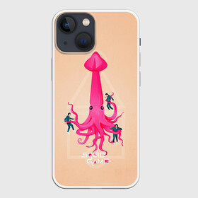 Чехол для iPhone 13 mini с принтом В плену у Кальмара в Тюмени,  |  | Тематика изображения на принте: squid game | игра в кальмара | игра на выживание | сериал | сериалы