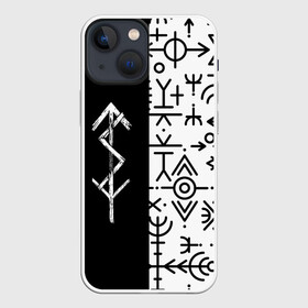 Чехол для iPhone 13 mini с принтом ПАТТЕРН РУНЫ | RUNES (Z) в Тюмени,  |  | Тематика изображения на принте: runes | древние знаки | знак рода | знаки | иероглифы | руны | русь | символы | славяне | славянская символика