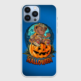 Чехол для iPhone 13 Pro Max с принтом Мишка маньяк в Тюмени,  |  | halloween | арт | графика | зомби | медведь | мистика | праздник | тыква | ужасы | хэллоуин