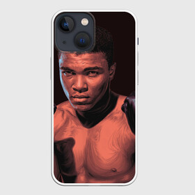 Чехол для iPhone 13 mini с принтом Перед боем в Тюмени,  |  | box | muhammad ali | sport | sports | sportsmen | бокс | легенда | мухаммад али | мухаммед али | спорт | спортсмен