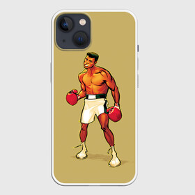 Чехол для iPhone 13 с принтом Ali Art в Тюмени,  |  | box | muhammad ali | sport | sports | sportsmen | бокс | легенда | мухаммад али | мухаммед али | спорт | спортсмен